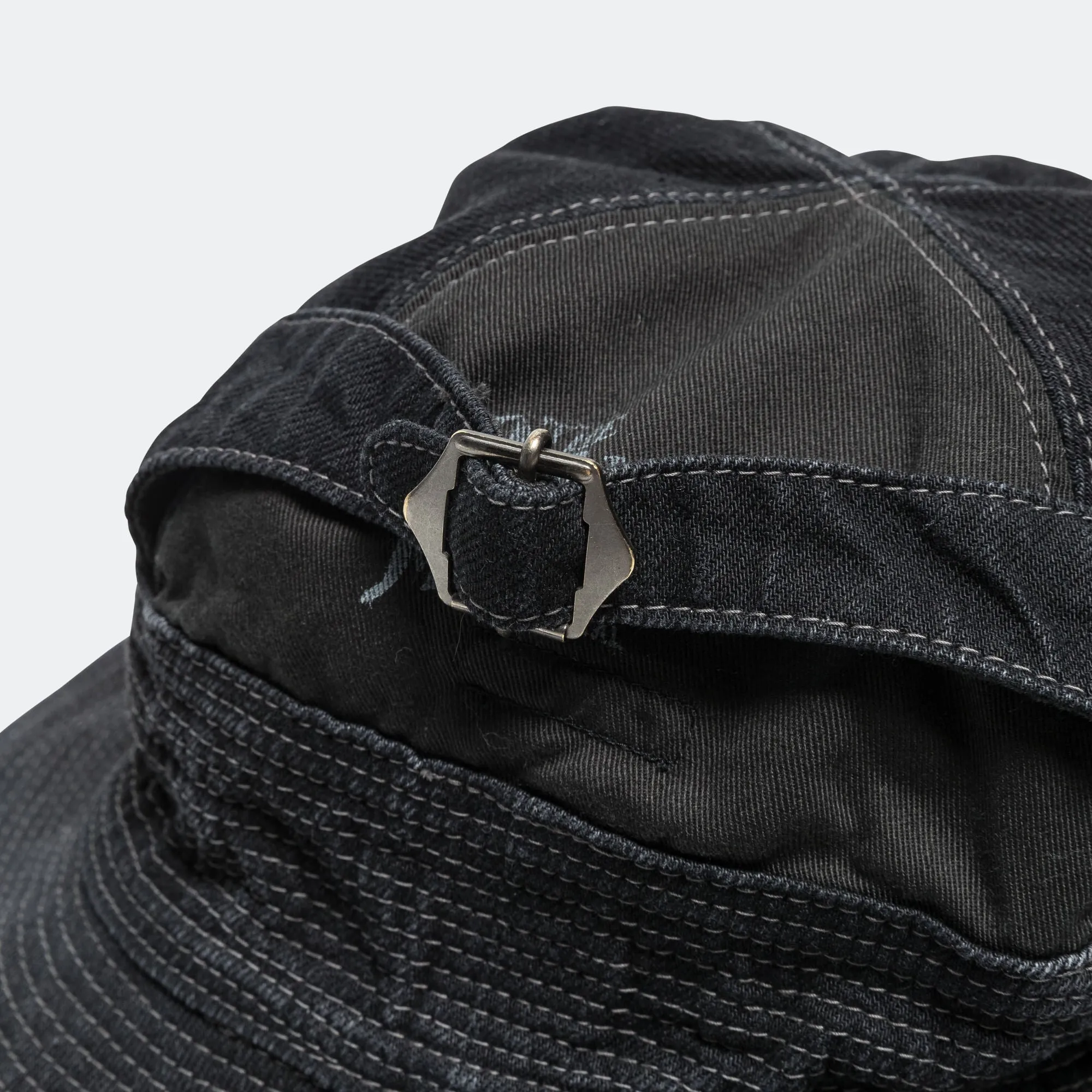 11.5ozBLK×BLK Denim THE OLD MAN AND THE SEA Hat - Black