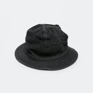 11.5ozBLK×BLK Denim THE OLD MAN AND THE SEA Hat - Black