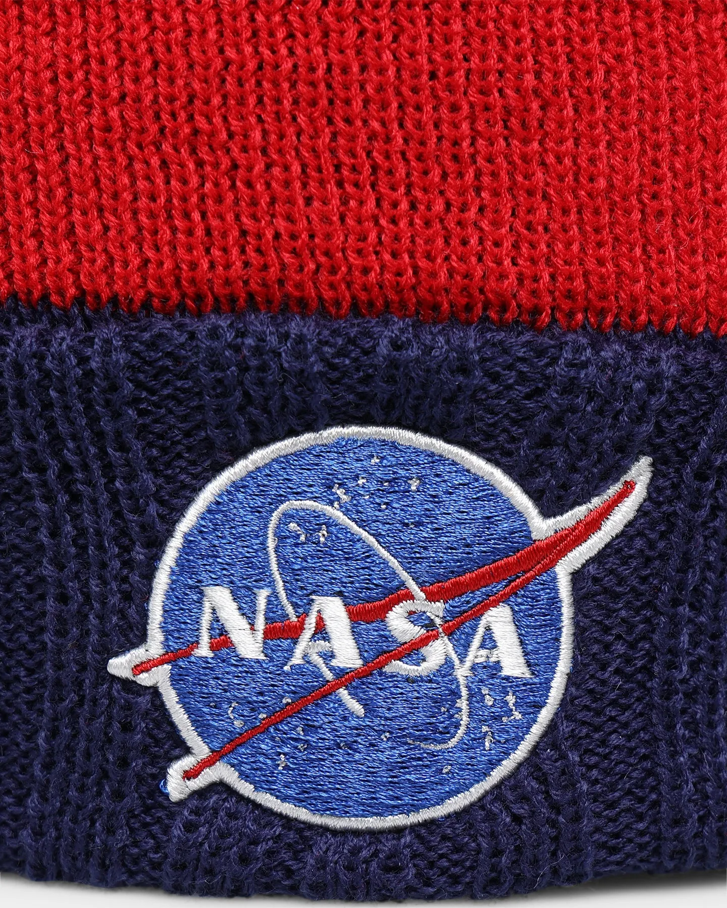 American Needle NASA Pillowline Beanie Navy/Ivory/Red