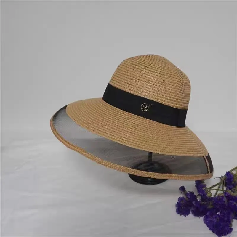 Ashore Shop Summer White Sun Hat Oversized Brim Sunscreen Floppy Beach Hat Women's Straw Hat Sunshade Seaside Holiday Lace Brim Wholesale