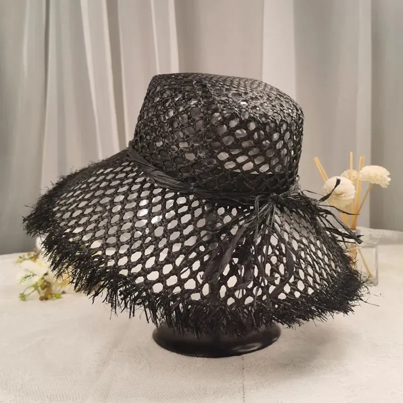 Black Church Hat: Casual Flower Hat