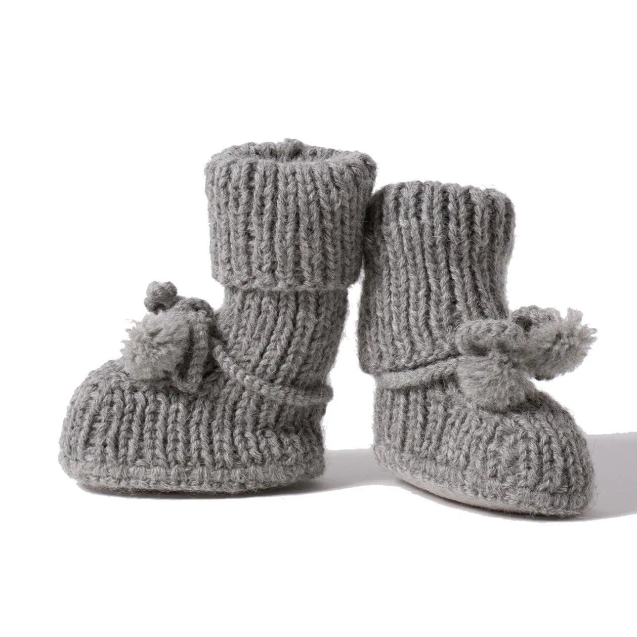 Booties with Ties in Baby Alpaca