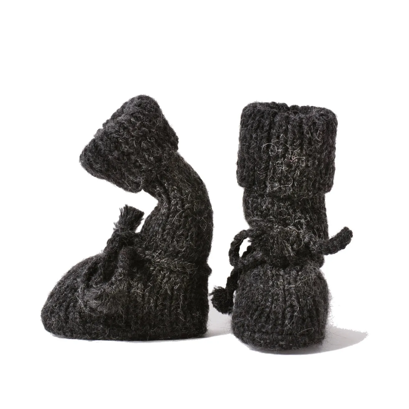 Booties with Ties in Baby Alpaca