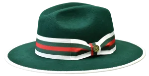 Bruno Capelo Wesley Green Multi Fedora Hat