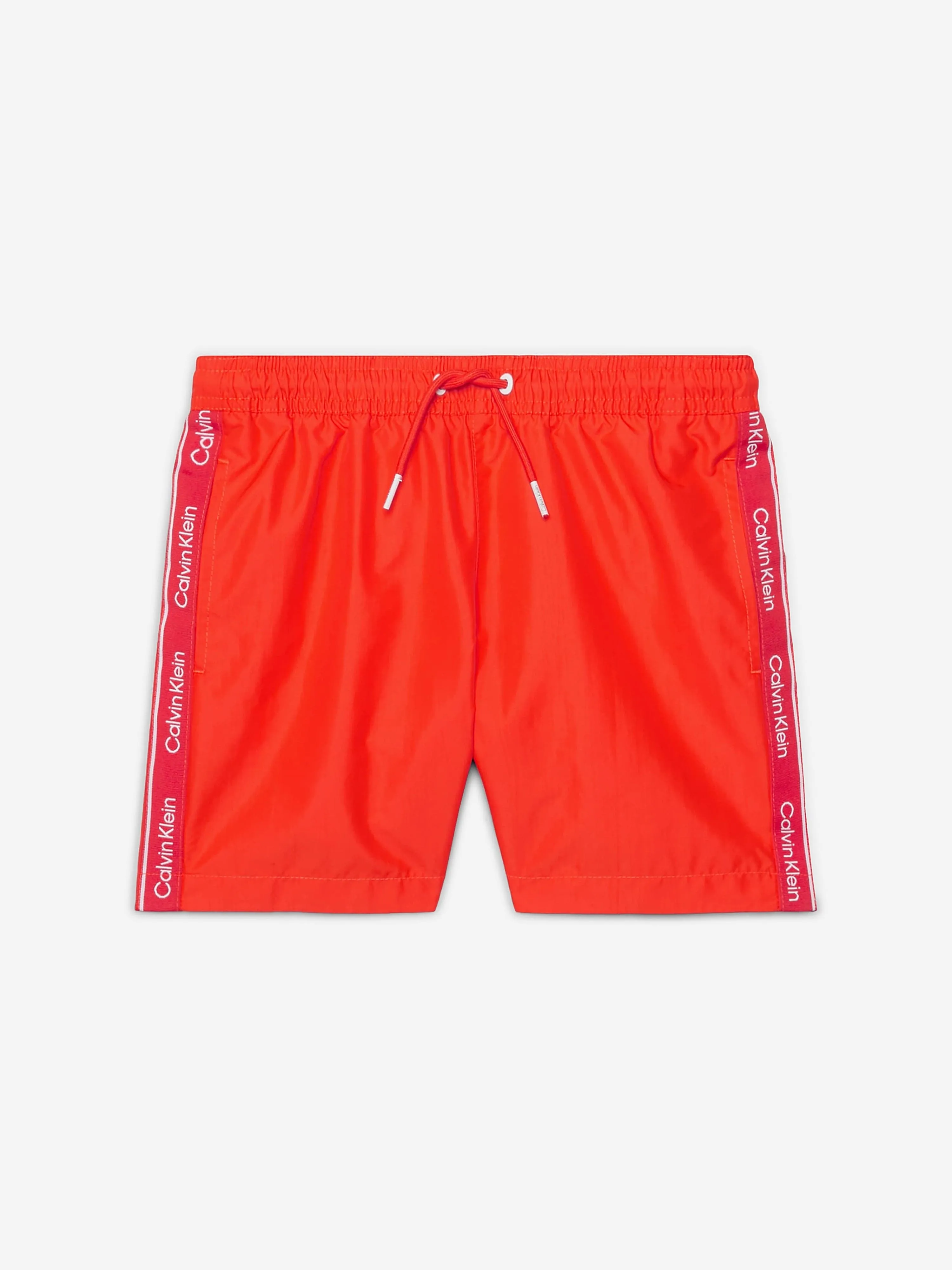 Calvin Klein Boys Drawstring Swim Shorts in Red