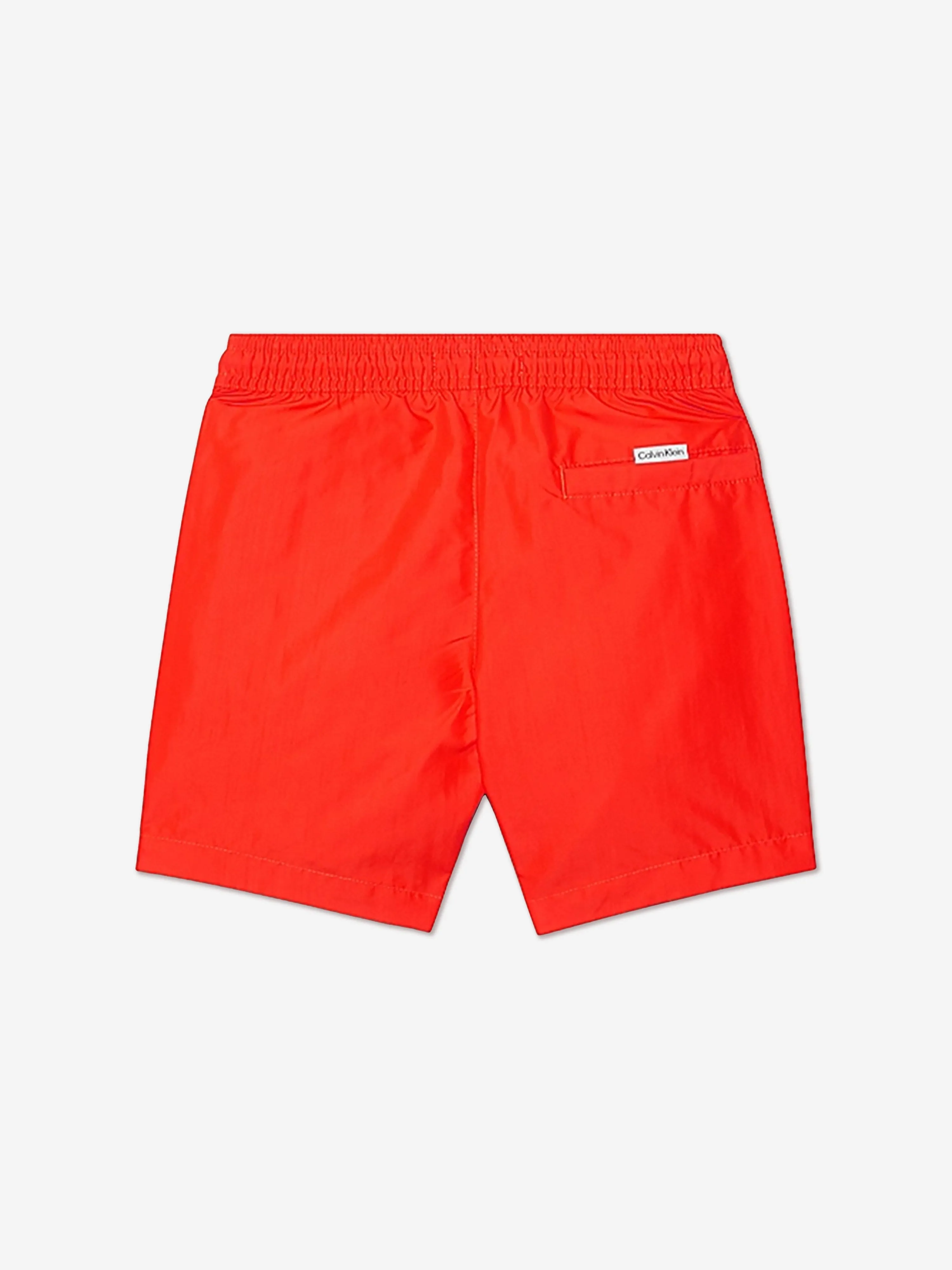 Calvin Klein Boys Drawstring Swim Shorts in Red