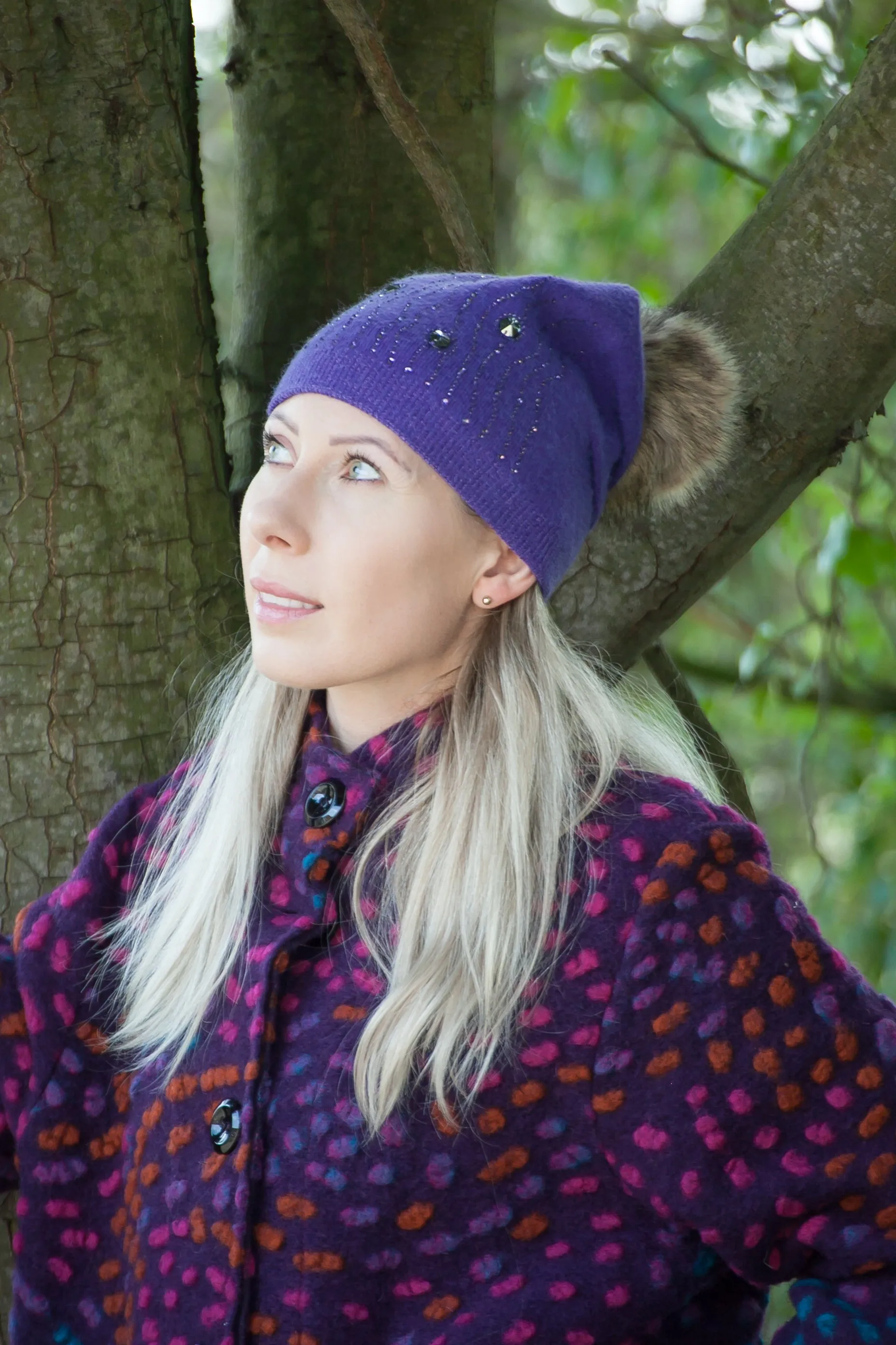 Caroline Sequin Sparkle Faux PomPom Hat - HL20-F18