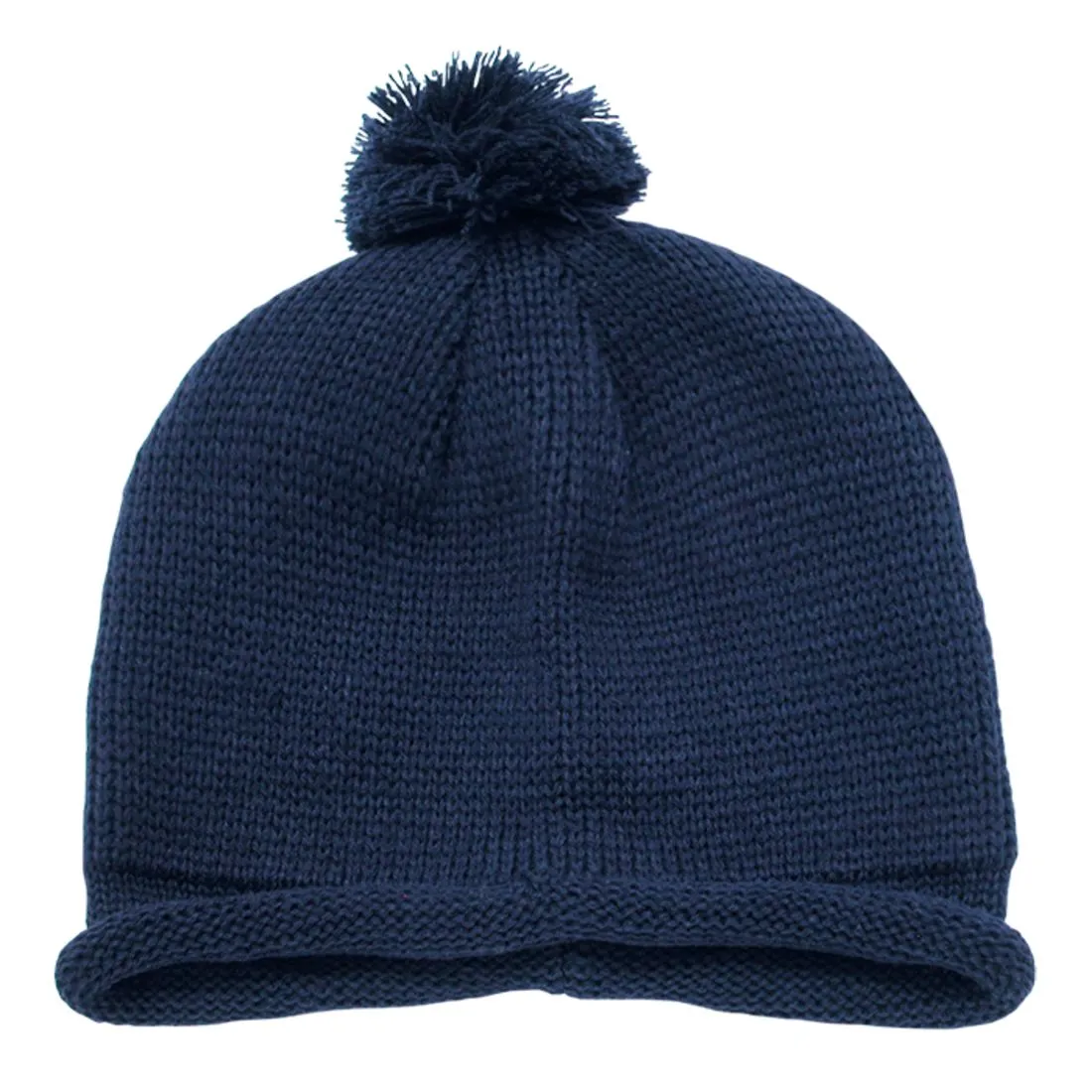 Decky 611A Roll Up Knit Beanie Hats with Pom Pom Winter Warm Beanies Caps Ski