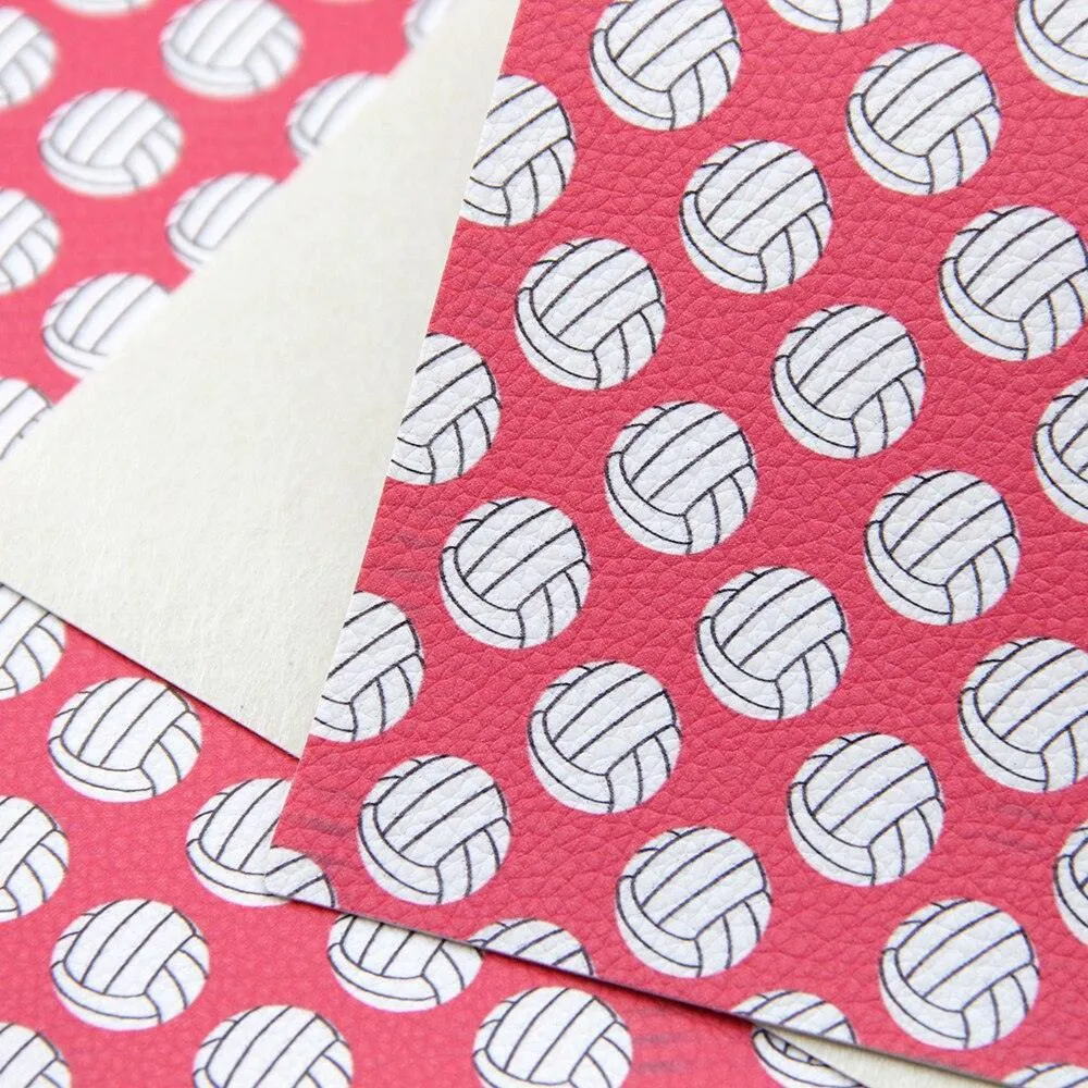 Elegant Floral Print Synthetic Leather Crafting Fabric - 20*33cm Premium Quality for Creative Projects