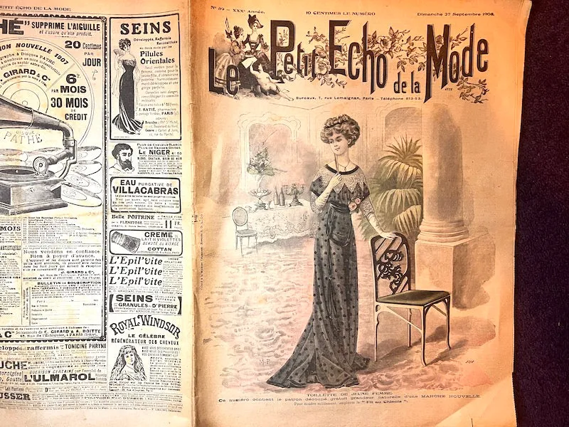 Extraordinary Early 20th C Fashions in 1908 French Magazine Le Petit Echo de la Mode