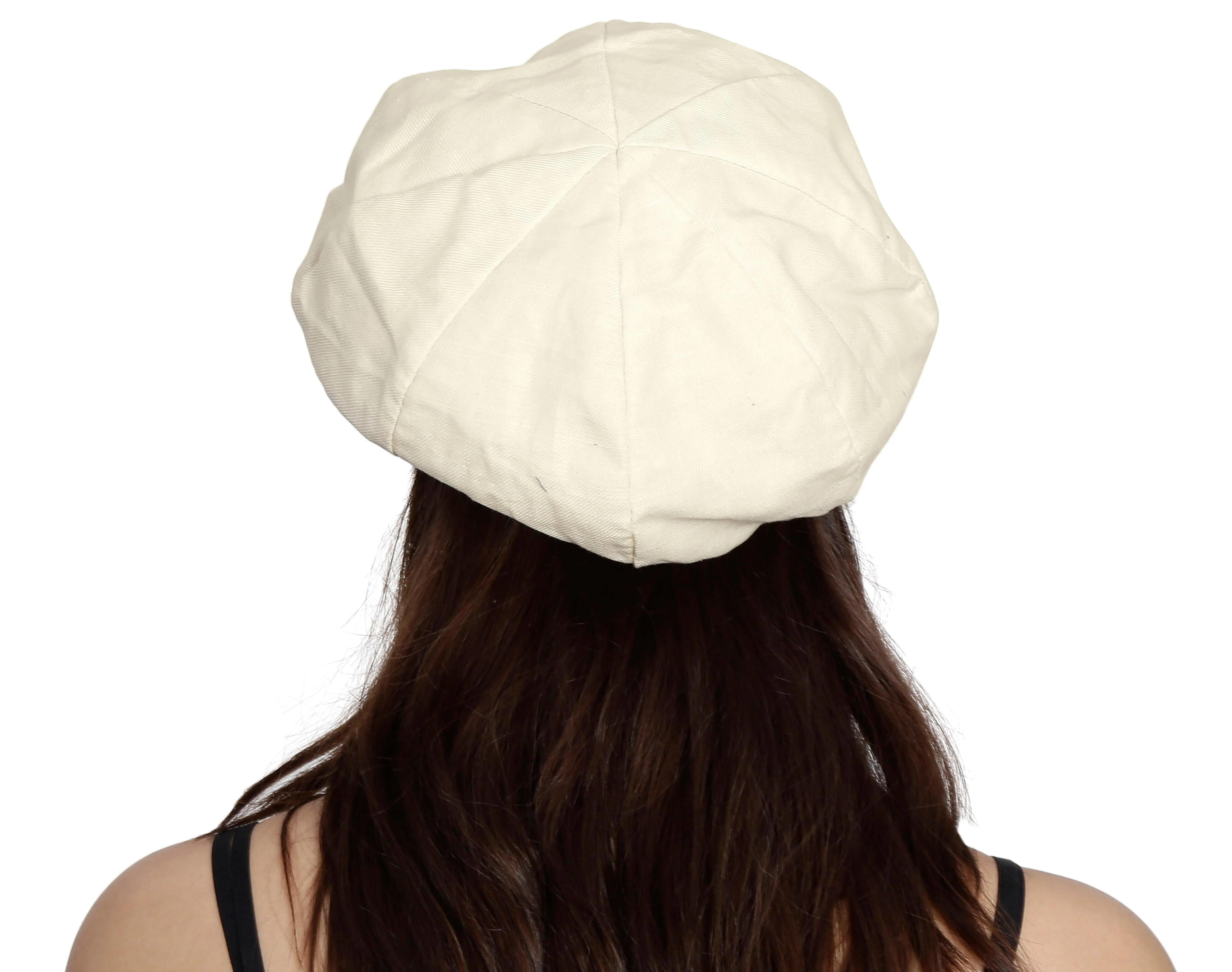 Fabseasons Cotton Linen Short Peak Summer Fashion Cap for Girls and Women