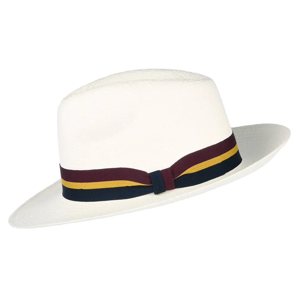 Failsworth Hats Regimental Panama Fedora Hat - Bleach