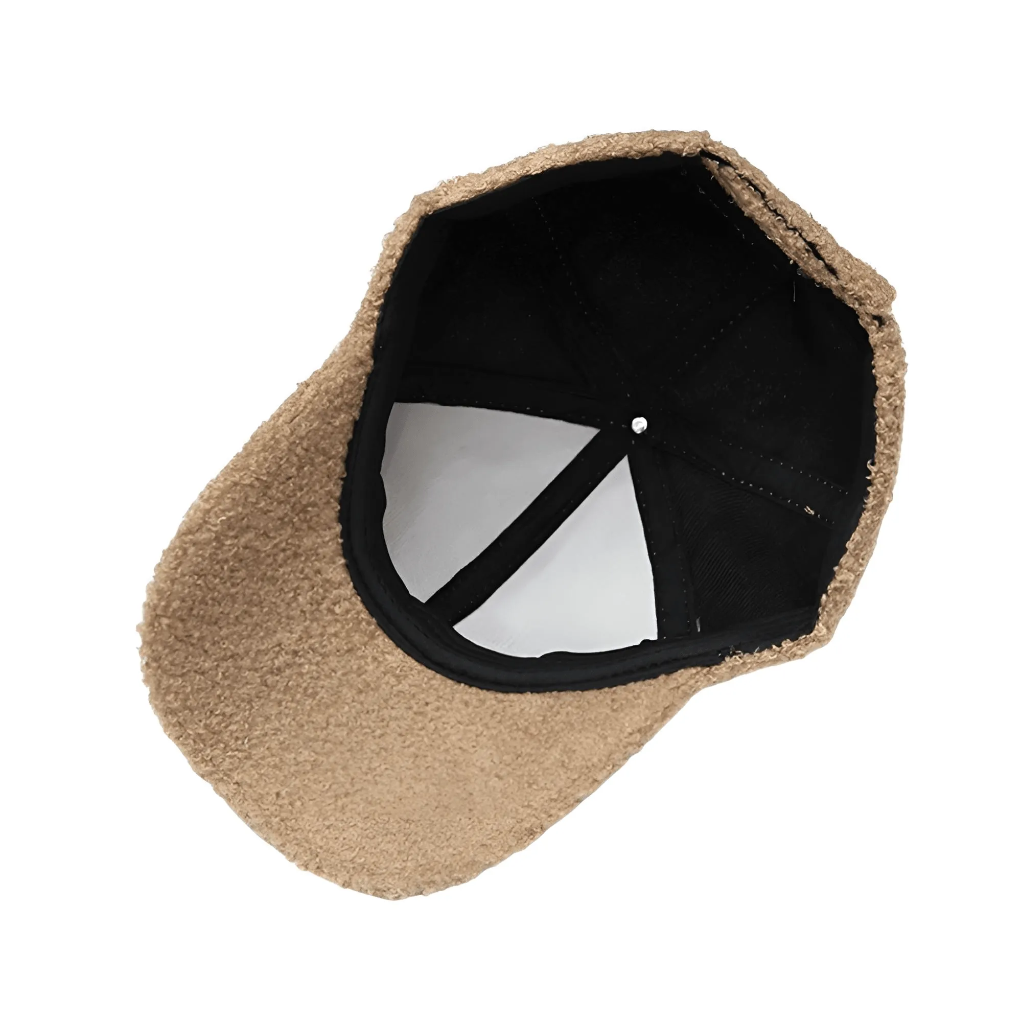 Faux Lambswool Baseball Cap Letter C Snap Back Hats For Women Men