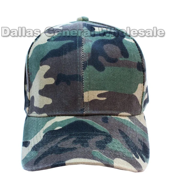 Green Camouflage Casual Ball Caps Wholesale