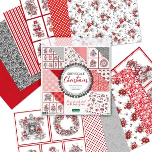 Greyscale Christmas 8x8 Designer Premium Paper Pack