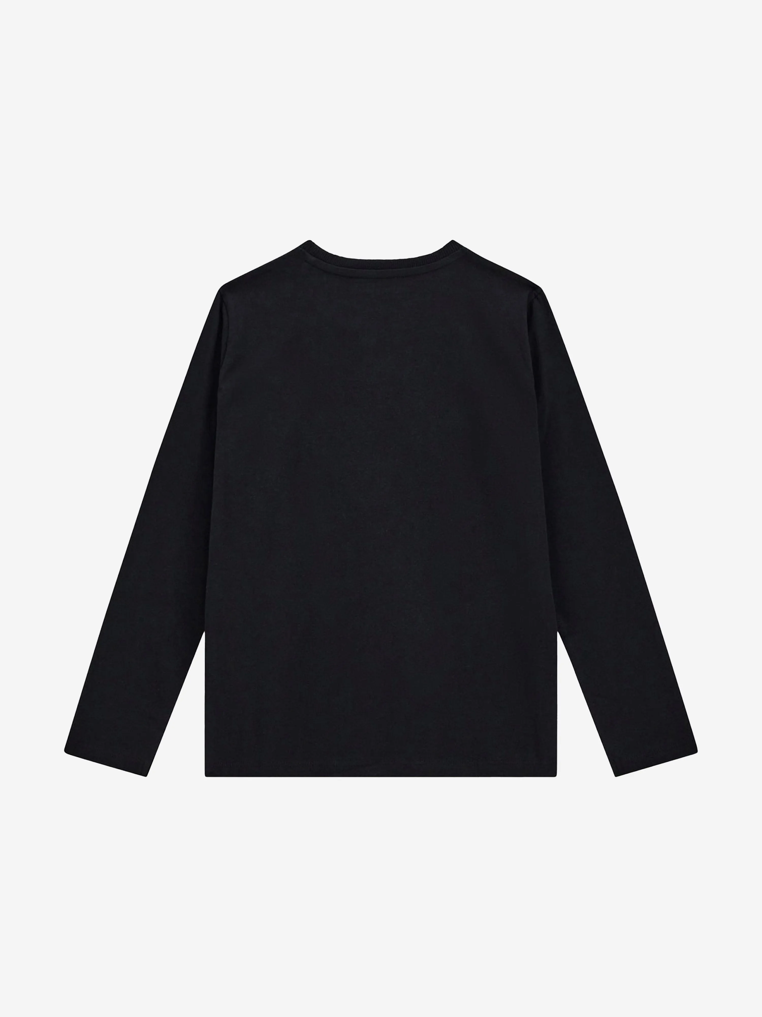 Guess Boys Long Sleeve Logo T-Shirt in Black