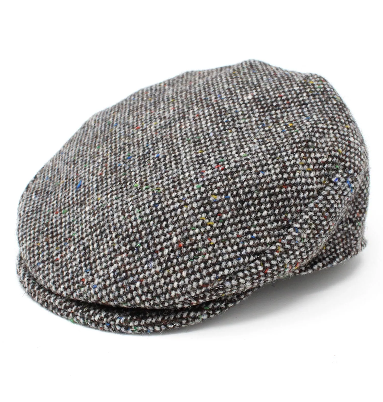 Hanna Children's Tweed Flat Cap | Grey and Brown Salt & Pepper