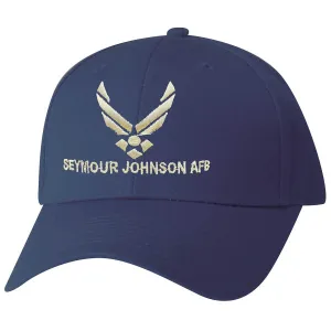 Johnson Air Force Base AFB Blue Structured Ball Cap