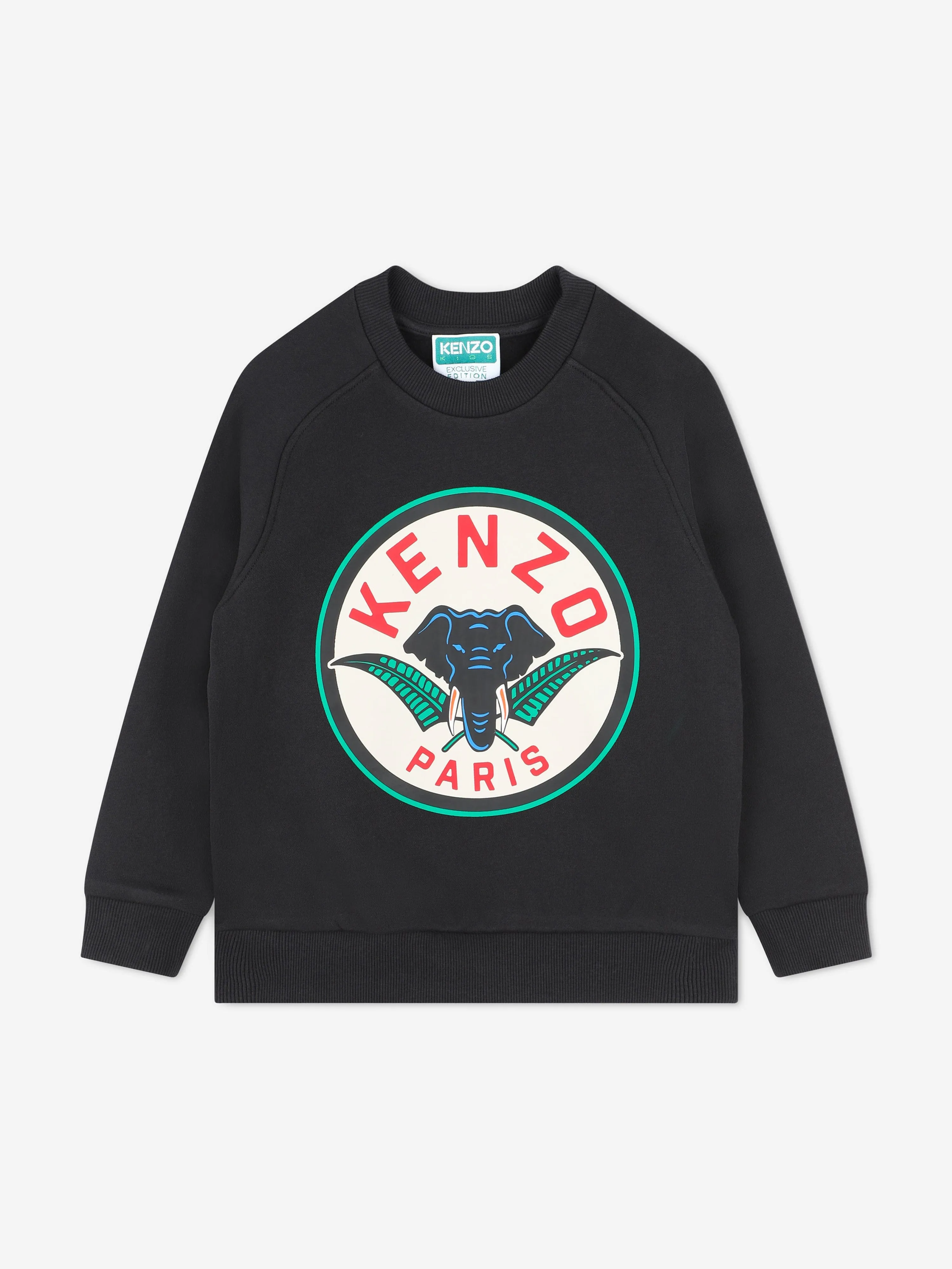 KENZO Boys Elephant Logo Sweatshirt in Grey