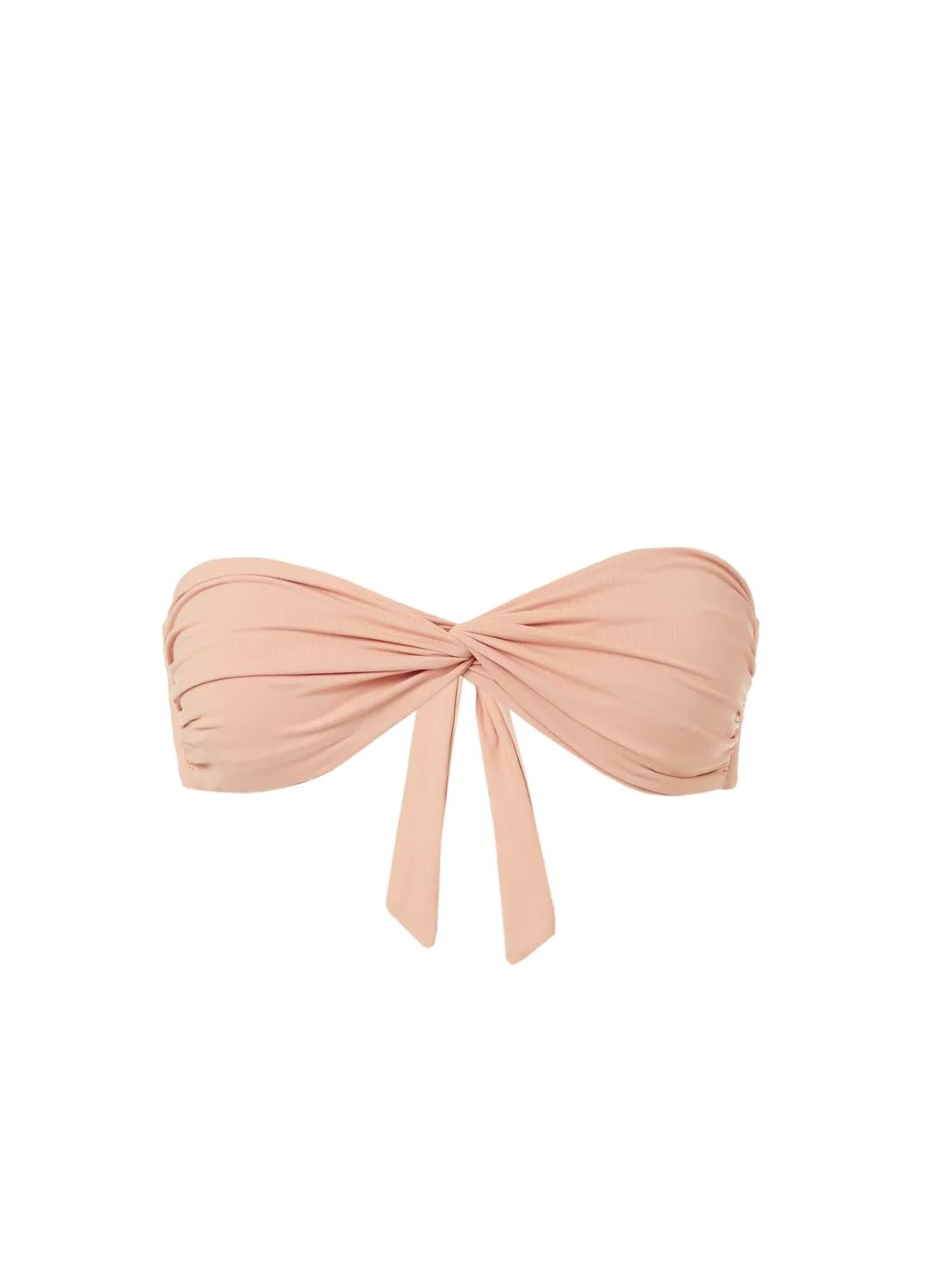 Lyon Tan High Waisted Bandeau Bikini Top