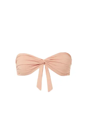 Lyon Tan High Waisted Bandeau Bikini Top