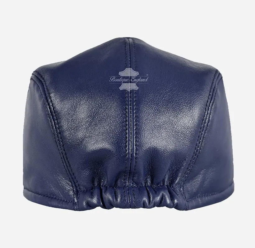 Men's Leather Ivy Cap Soft Leather Golf Bunnet Cap