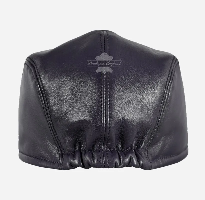 Men's Leather Ivy Cap Soft Leather Golf Bunnet Cap