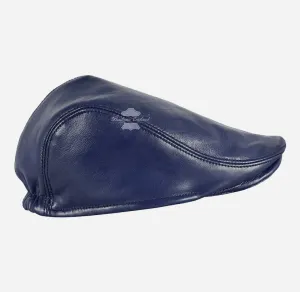 Men's Leather Ivy Cap Soft Leather Golf Bunnet Cap