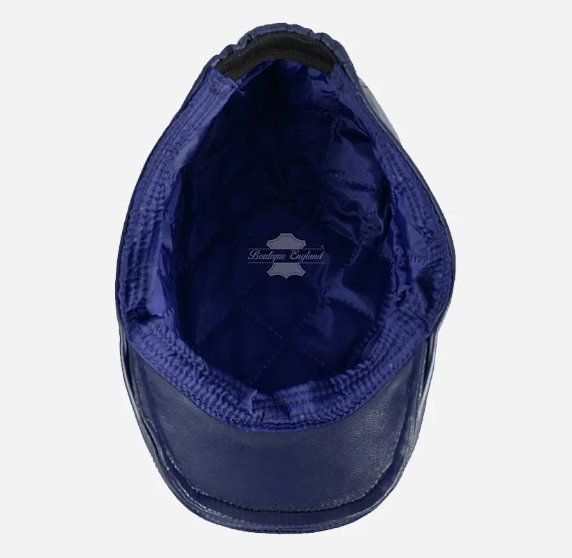Men's Leather Ivy Cap Soft Leather Golf Bunnet Cap