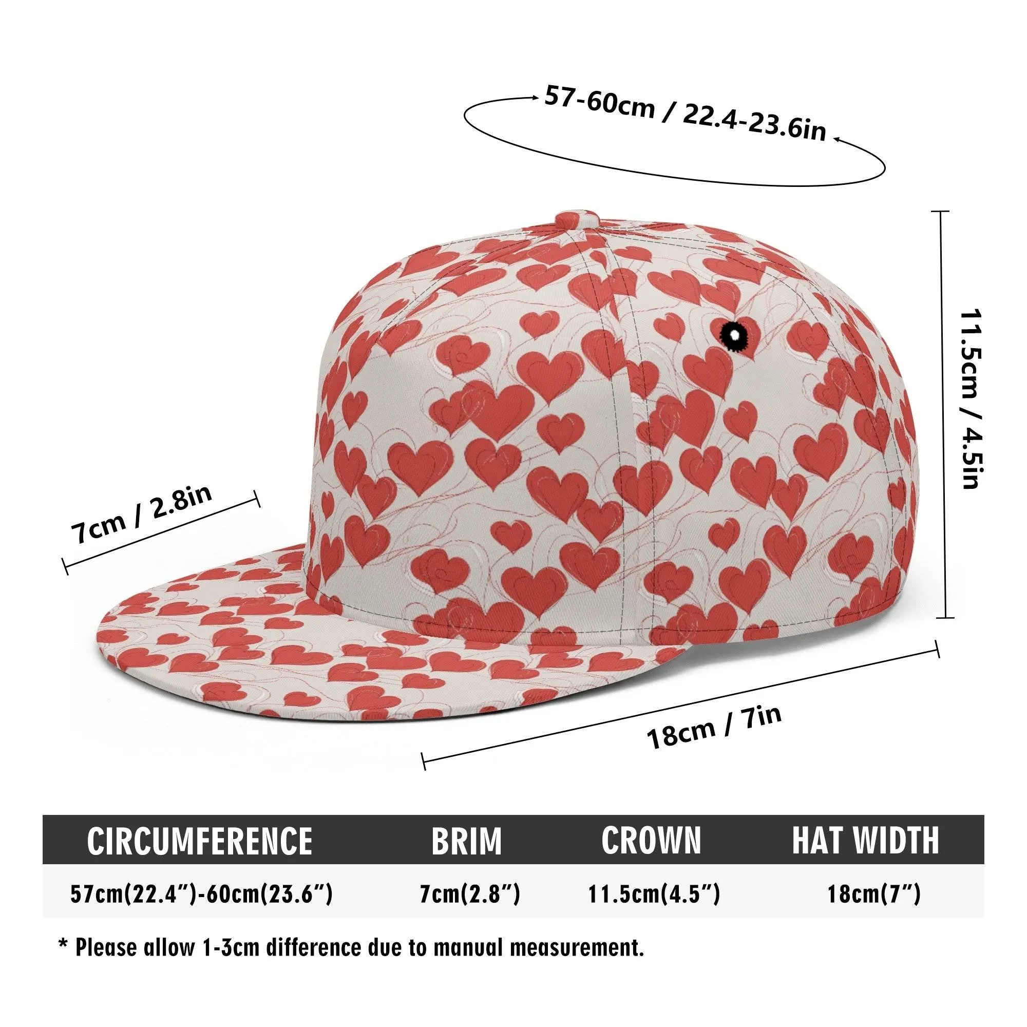 Minimal Hearts Unisex Classic Snapbacks