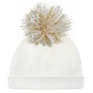 Oh Baby! Pom Hat - Cream/Gold