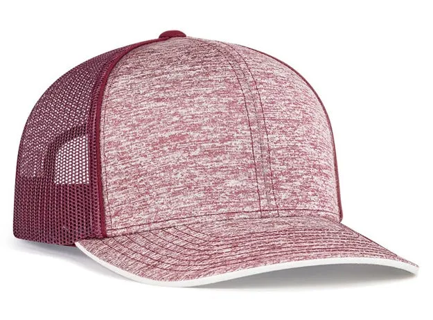 Pacific Headwear Pro Model Aggressive Heather Trucker Adj. 106C