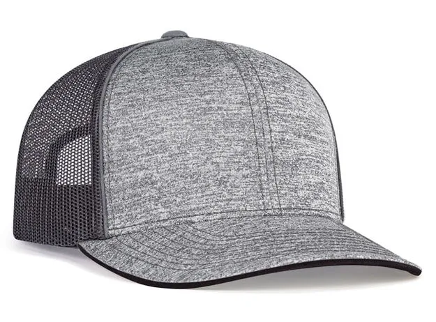 Pacific Headwear Pro Model Aggressive Heather Trucker Adj. 106C