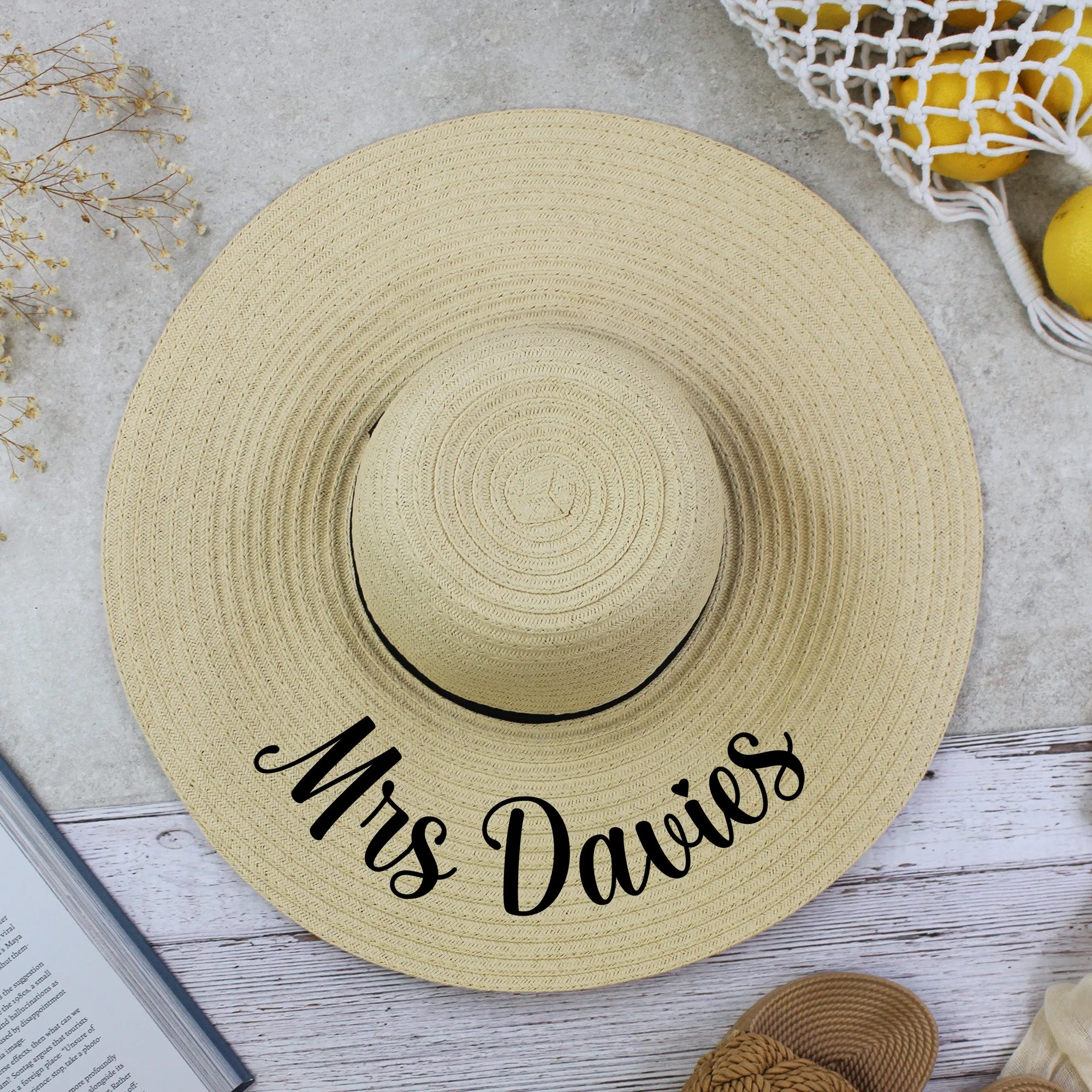 Personalised Mrs Bride Sun Hat