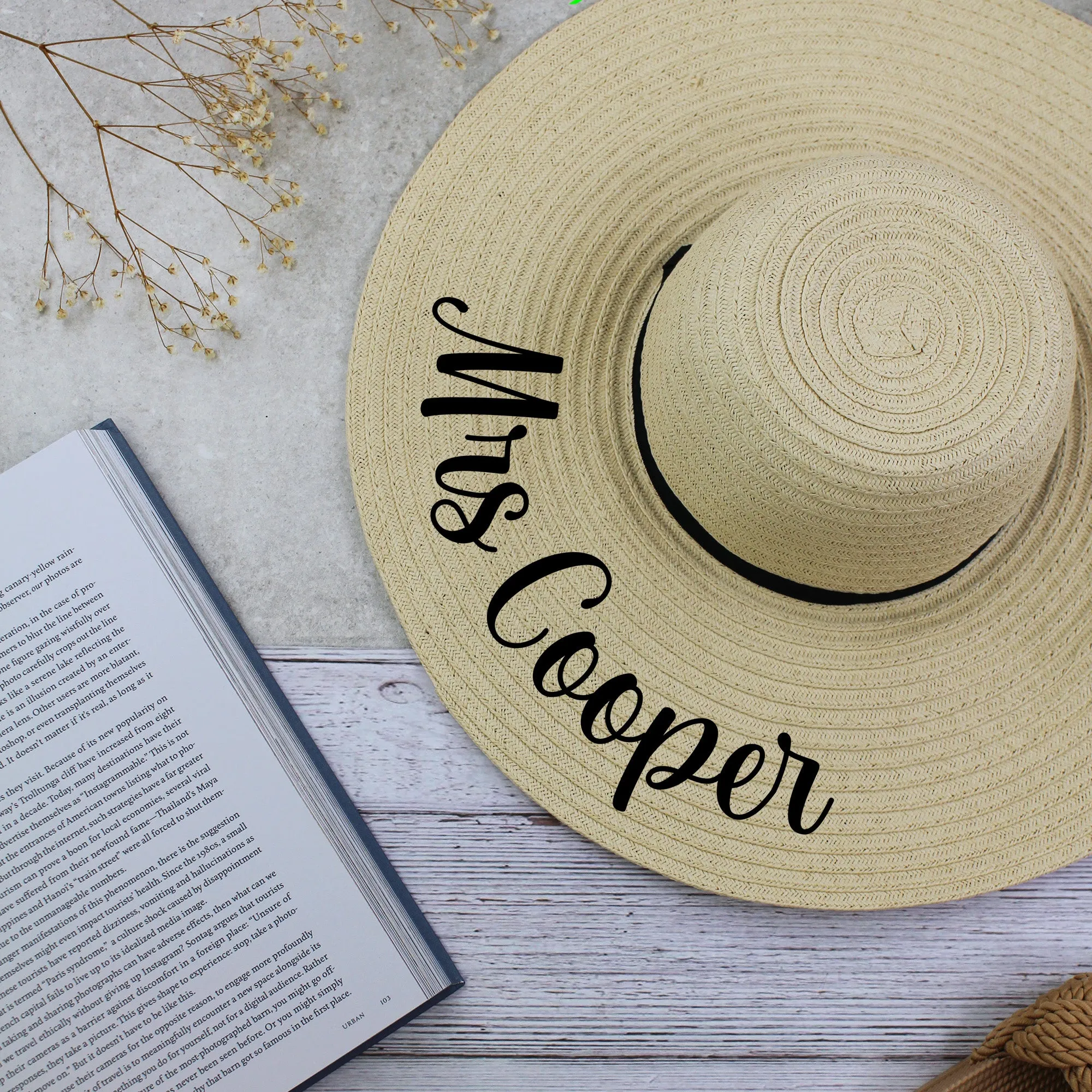 Personalised Mrs Bride Sun Hat