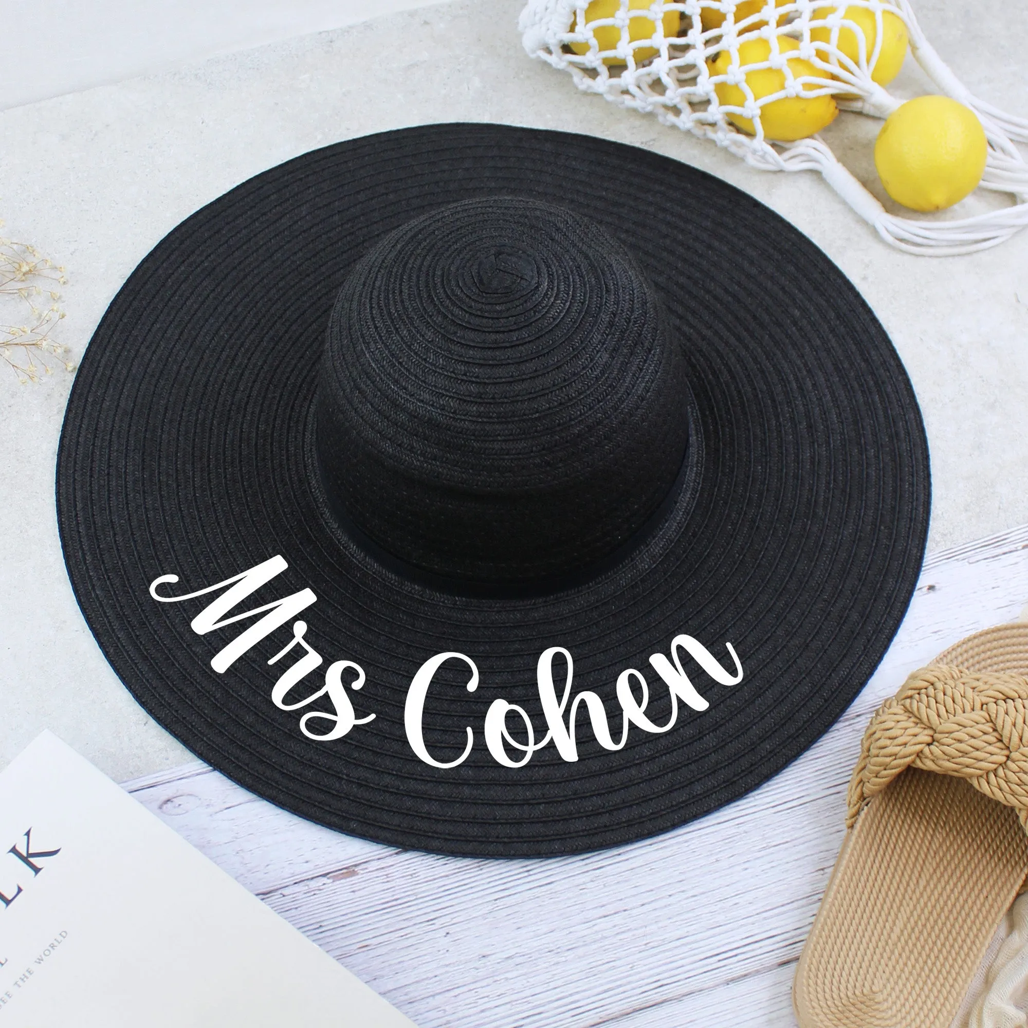 Personalised Mrs Bride Sun Hat
