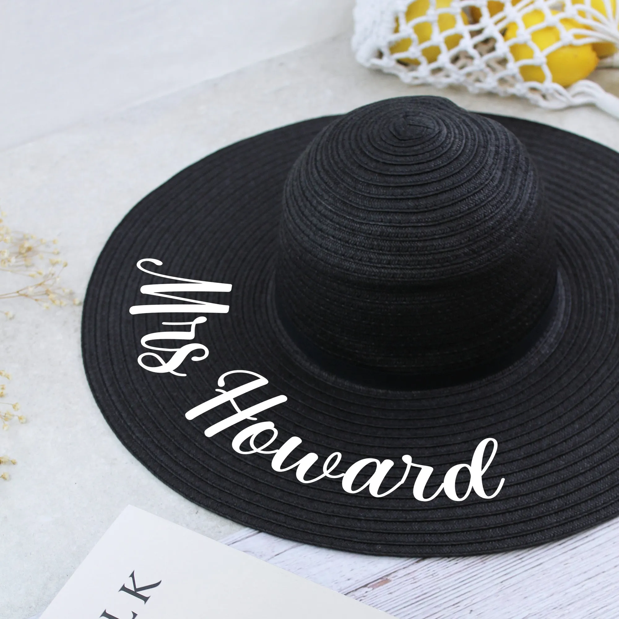Personalised Mrs Bride Sun Hat