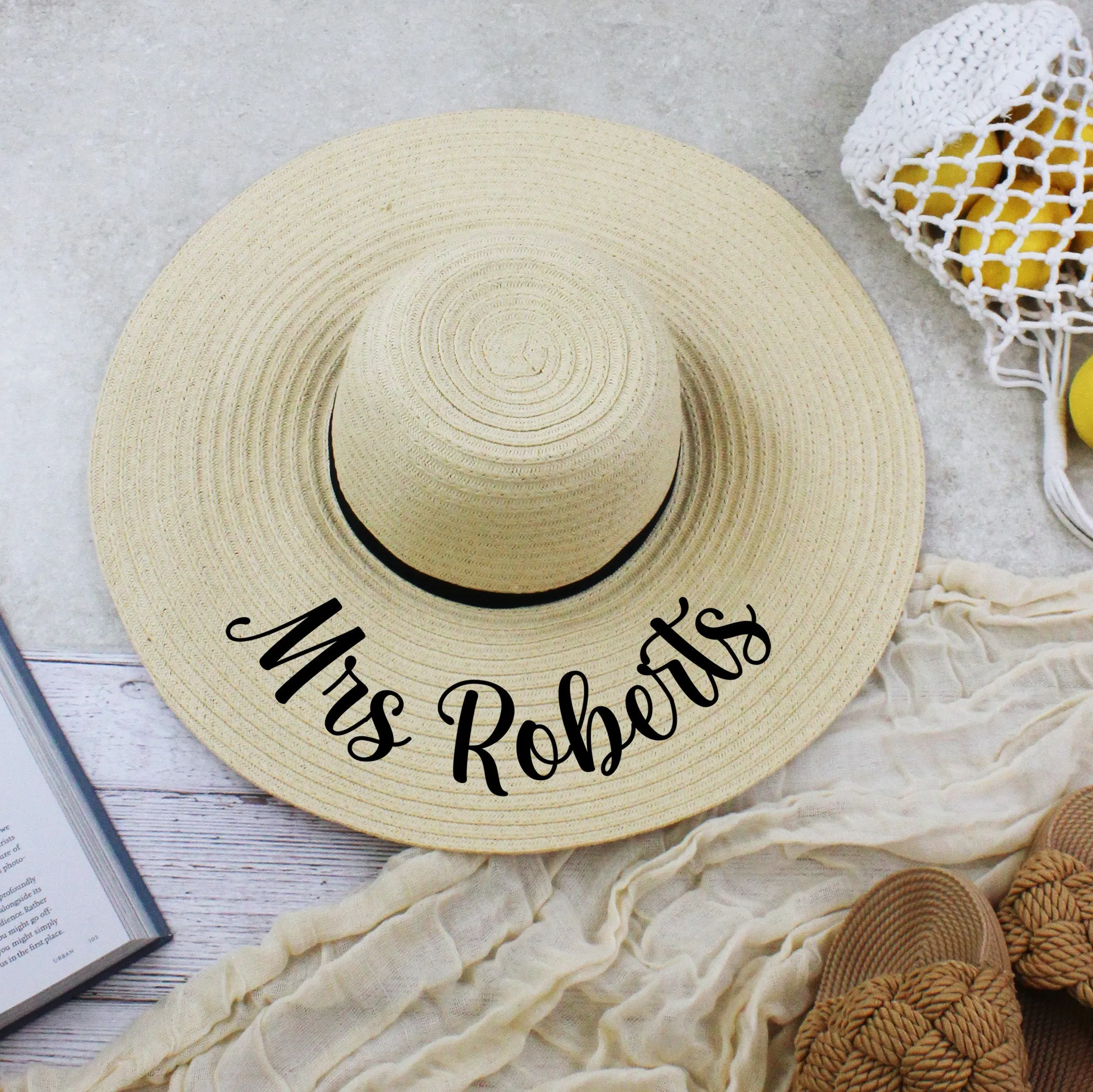 Personalised Mrs Bride Sun Hat