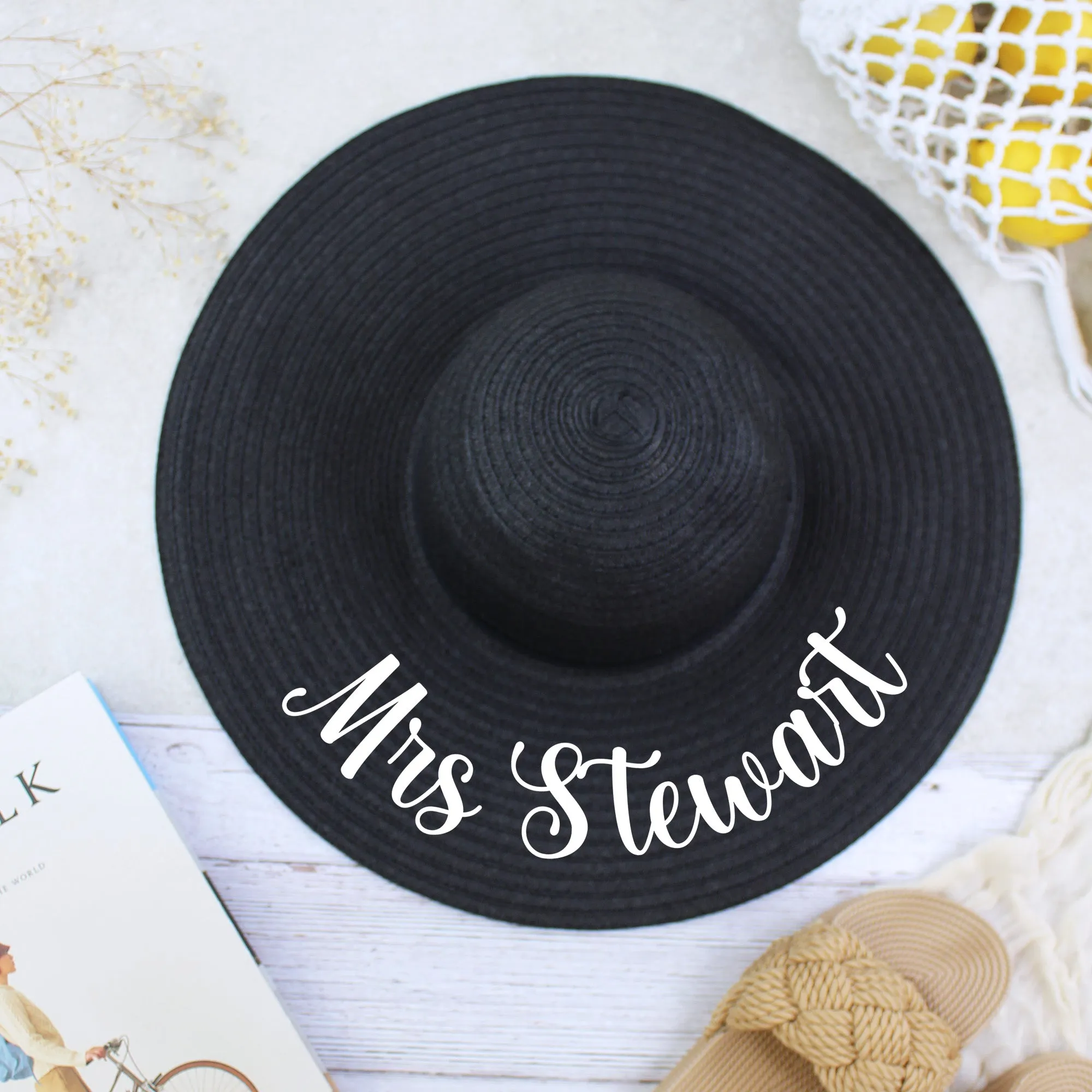 Personalised Mrs Bride Sun Hat