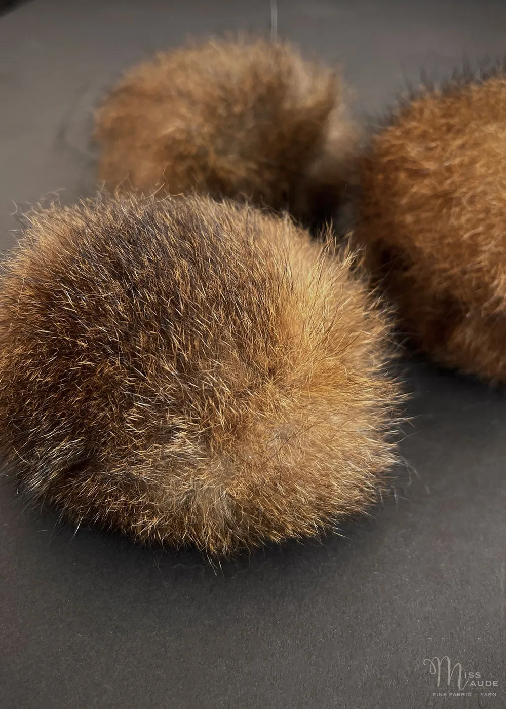 Possum Fur Pom Poms - natural colours