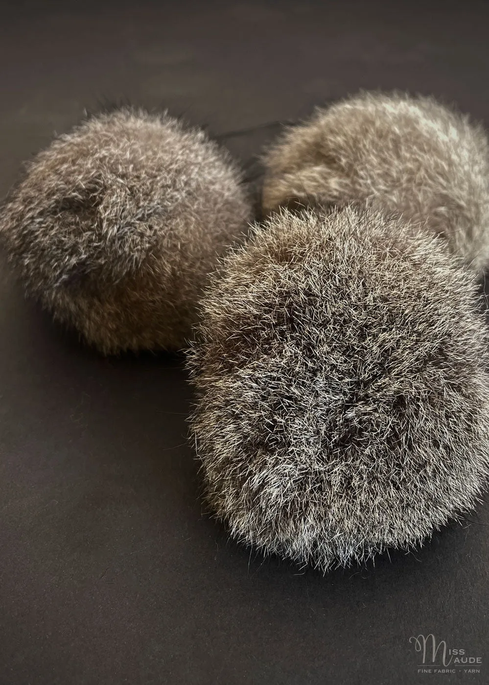 Possum Fur Pom Poms - natural colours