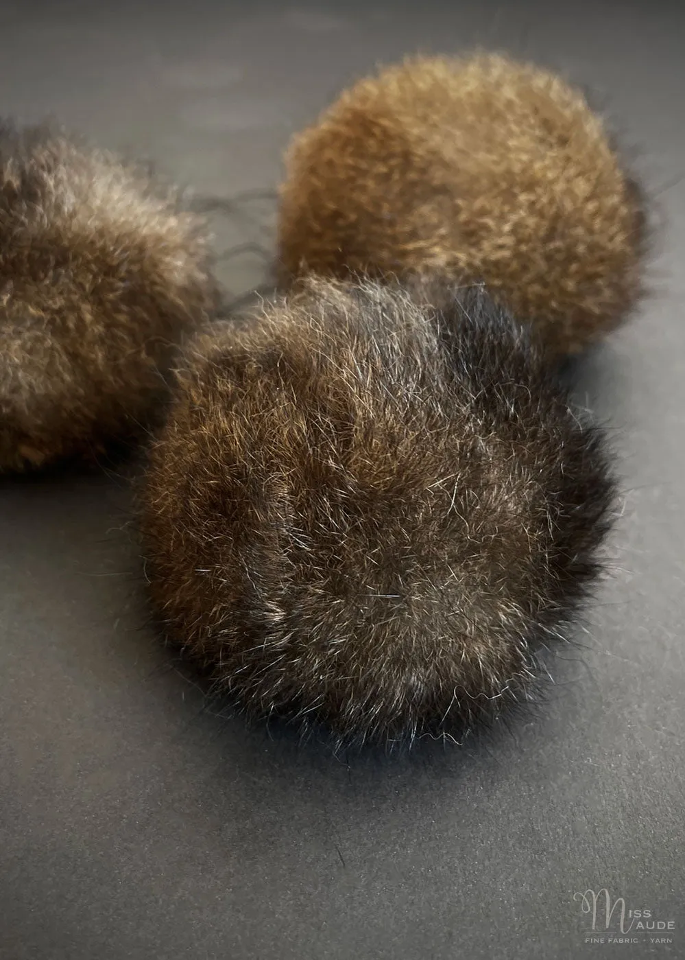 Possum Fur Pom Poms - natural colours