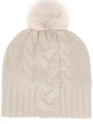 'S Max Mara Cable-knit print beanie