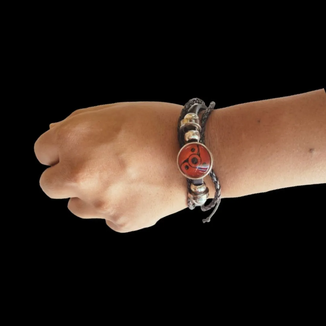 Sharingan Leather Bracelet | Anime Jewelry | Adjustable Bracelet [Multi-Layer]