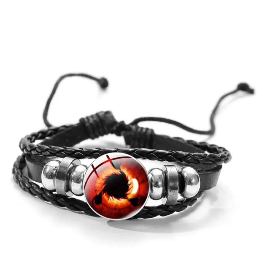 Sharingan Leather Bracelet | Anime Jewelry | Adjustable Bracelet [Multi-Layer]