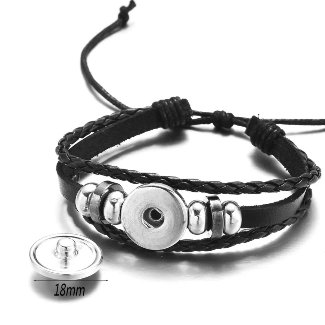 Sharingan Leather Bracelet | Anime Jewelry | Adjustable Bracelet [Multi-Layer]