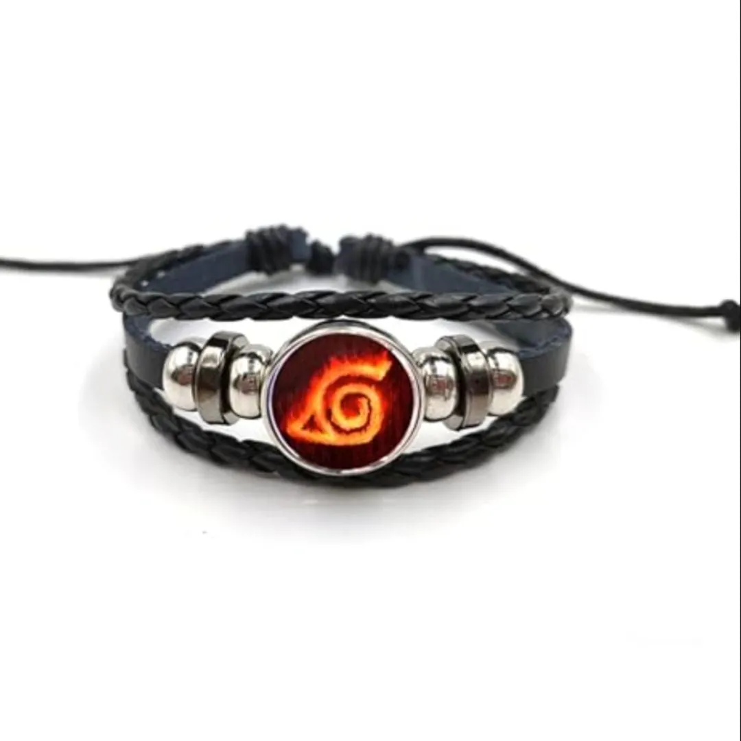 Sharingan Leather Bracelet | Anime Jewelry | Adjustable Bracelet [Multi-Layer]