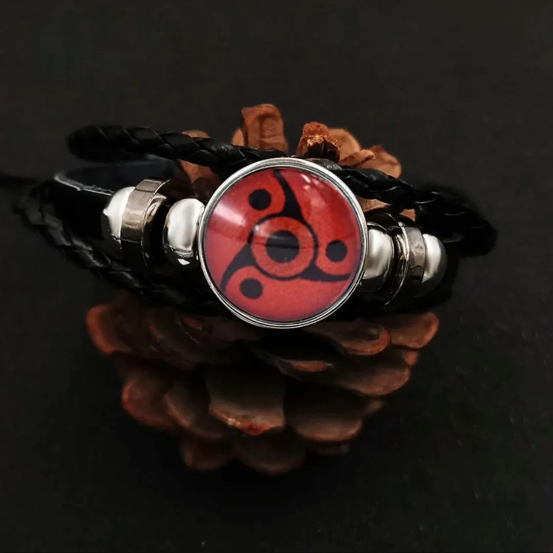 Sharingan Leather Bracelet | Anime Jewelry | Adjustable Bracelet [Multi-Layer]
