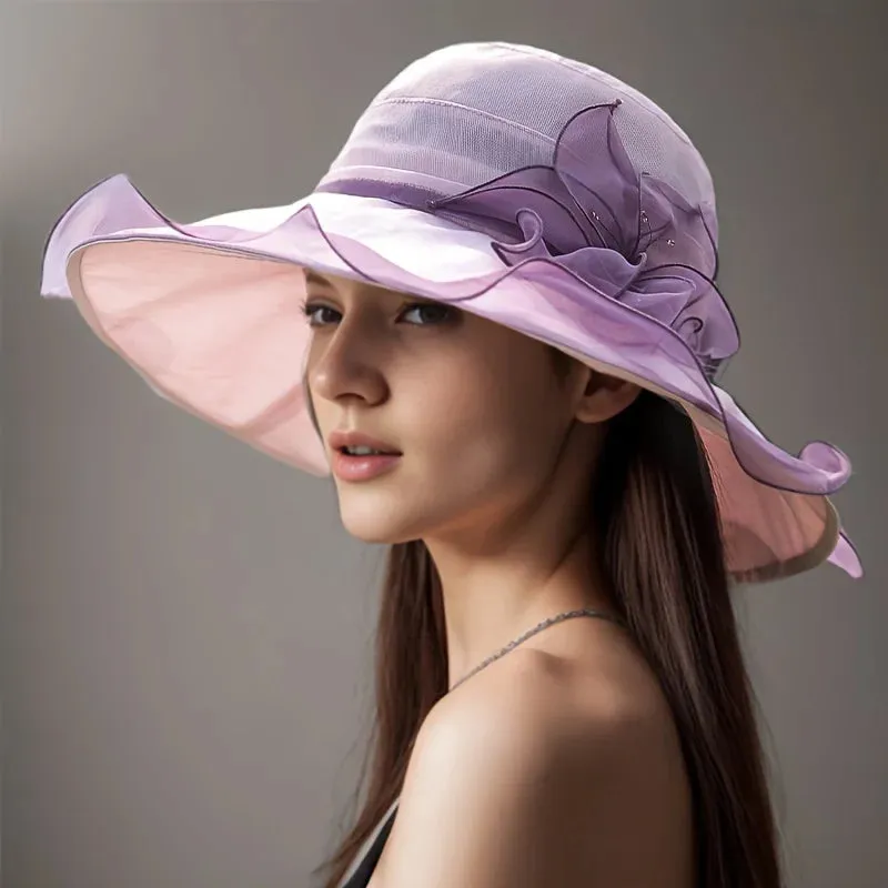 Silk UV Protection Travel Sun Women's 2024 New Summe Sun Hat