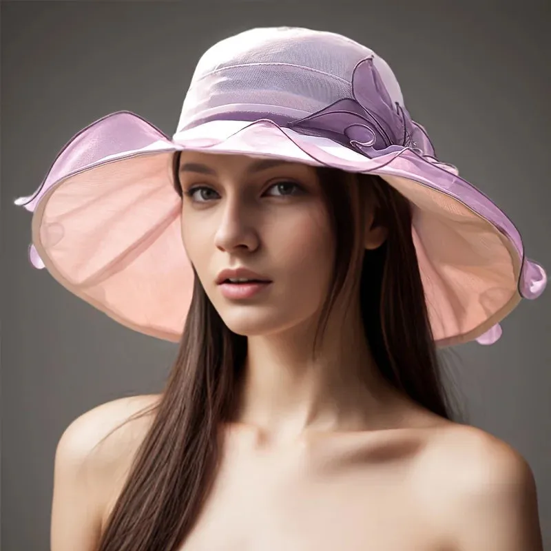 Silk UV Protection Travel Sun Women's 2024 New Summe Sun Hat
